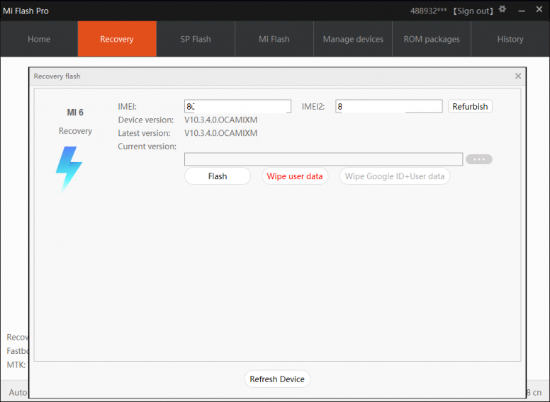 Прошивка через miflash pro: возможные ошибки